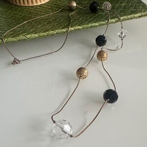 Extra Long Bauble Beaded Necklace